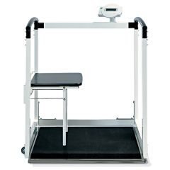 Seca 684 Digital Wheelchair Scale with Two-Sided Haind Rail & Seat display in kg/lbs #6841321107