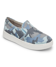 Vionic Women's Pro Mahoney Avery Slip-on - Ladies Water Resistant Slip Resistant Service Shoes with Concealed Orthotic Arch Support -Camo Lt Blue