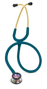 #2153 3M™ Littmann® Classic II Pediatric Stethoscope, Rainbow-finish Chestpiece, Caribbean Blue Tube, 28 inch