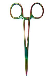 Kelly Forceps with Rainbow Finish - 5.5"  #724-RBW