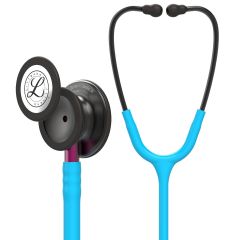 #5872 3M™ Littmann® Classic III™ Monitoring Stethoscope, Smoke Chestpiece, Turquoise Tube, Pink Stem and Smoke Headset, 27 inch 