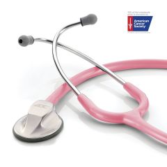 #615-Breast Cancer Awareness Metallic Pink Adscope® 615 Platinum Clinician Stethoscope