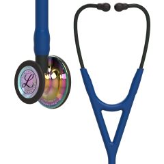 #6242 3M™ Littmann® Cardiology IV™ Diagnostic Stethoscope, High Polish Rainbow Chestpiece, Navy Tube, Black Stem and Black Headset, 27 inch