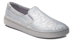 Vionic Women's Pro Mahoney Avery Slip-on - Ladies Water Resistant Slip Resistant Service Shoes with Concealed Orthotic Arch Support -Avery-Metalic Silver