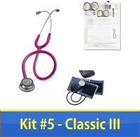 Nurse Kit #5 with Littmann Classic III Stethoscope, Blood pressure 775-11AN, & Instrument Holder 730-wht w/ Instruments 354,1700,724,400