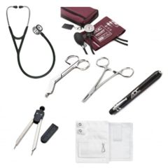 University of Connecticut Kit #6 with Cardiology IV, BP(768-11A), scissor(1700), forceps(724), penlight(353), EKG caliper(395) & Instr. holder(730-wht)