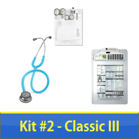 Nurse Kit #2 with Littmann Classic III  Stethoscope, Clipboard & Instruments