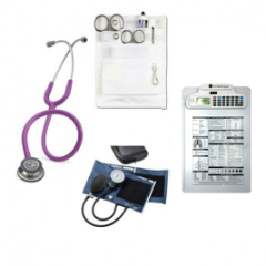 Nurse Kit #3 with Littmann Classic III Stethoscope, Blood pressure 775-11AN, Clipboard w/ Calculator MC4200N & Instrument Holder 730-wht w/ Instruments 354,1700,724,400