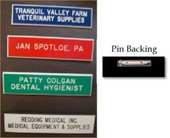 3 Inch Laminated Plastic Name Badge #1015-L-3"         (Pin-Clasp Closure)